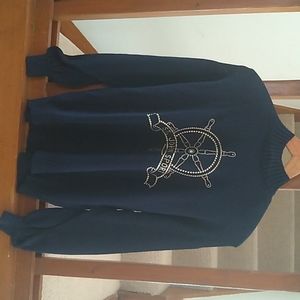 St. John Knit SPORT Navy Blue Sweater SZ S.